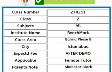 home-tutor-for-class-2-in-bahria-phase-8-islamabad